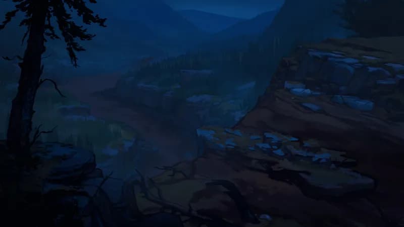 Impending Waterfall map, Dry River Night variant thumbnail