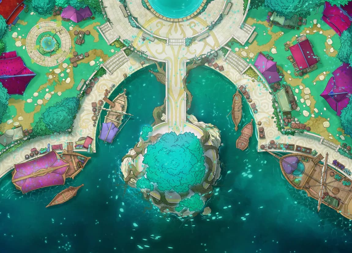 Elven Harbour map, Deep Grove Faction variant thumbnail