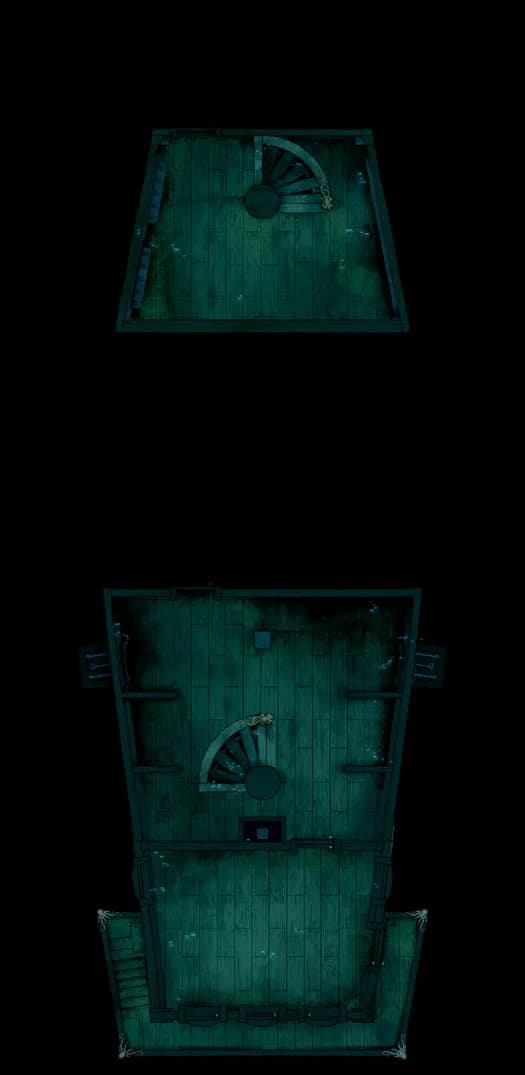 Haunted Ghost Ship Interior map, Empty Upper Deck variant thumbnail