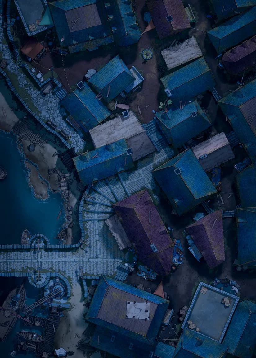 Low Town Docks map, Dark variant thumbnail