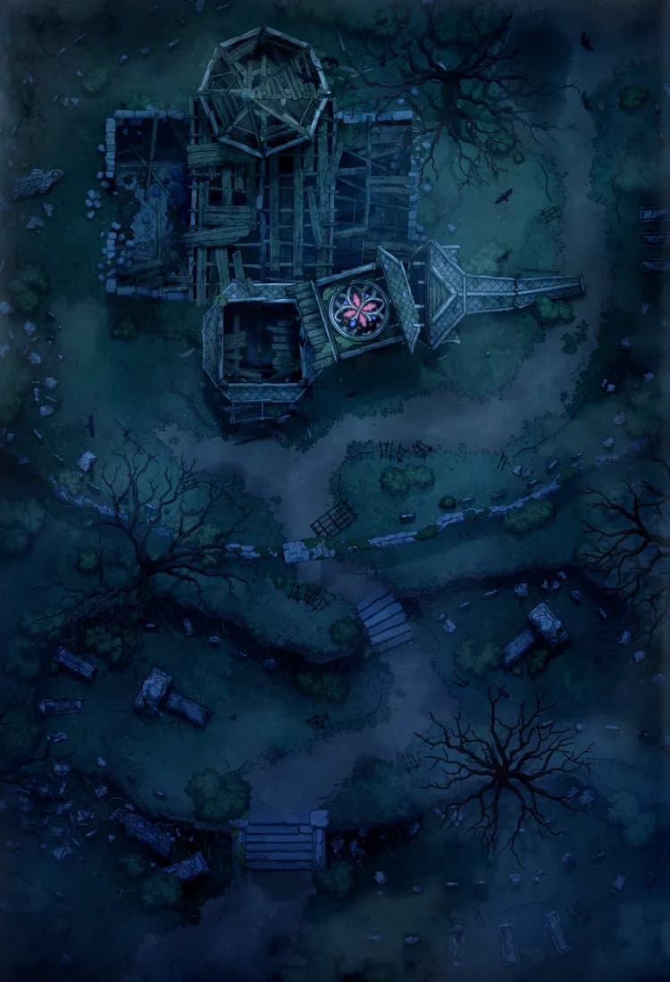 Forgotten Chapel Graveyard map, Night variant thumbnail