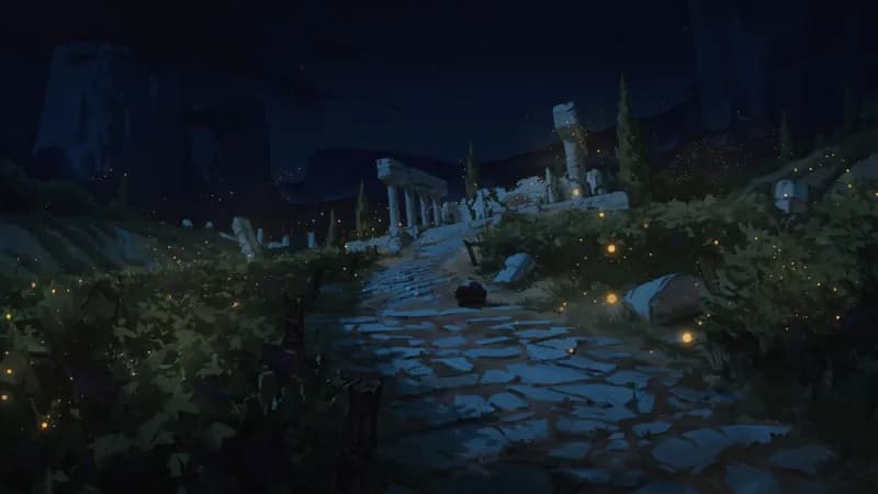 Fey Vineyard map, Fireflies variant thumbnail