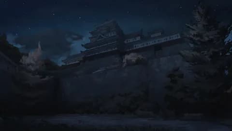 Japanese Castle map, Clear Sky Night variant