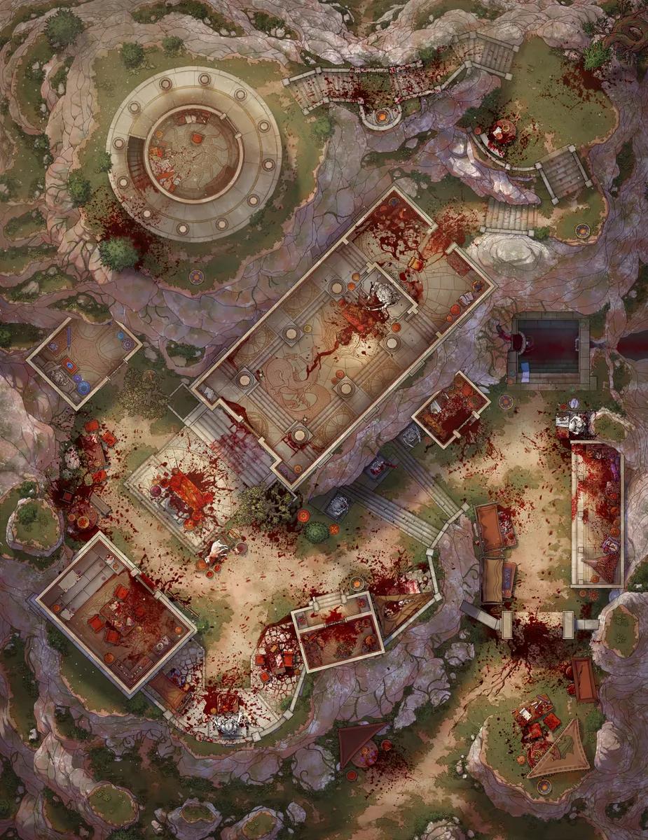 Temple of the Oracle map, Interiors Massacre variant thumbnail