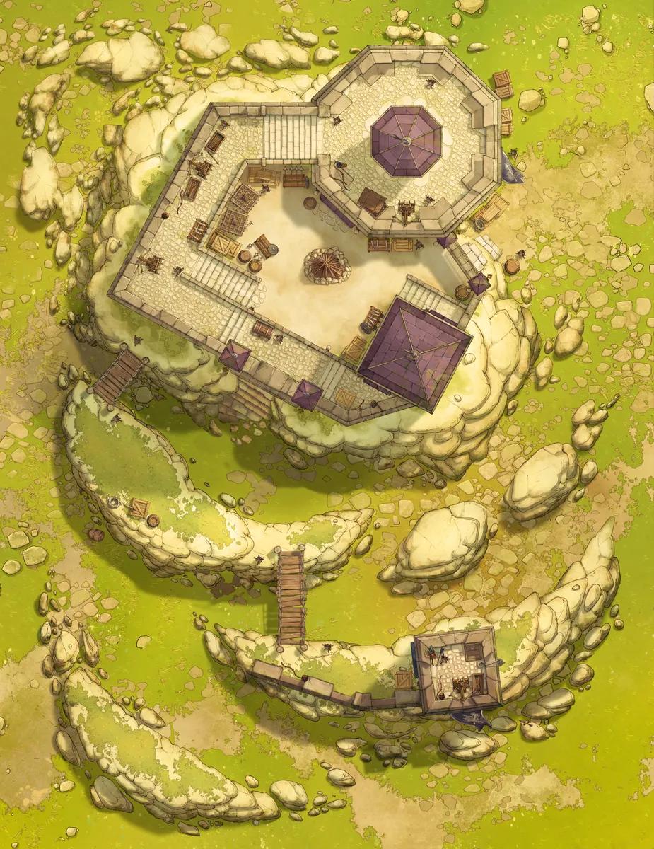 Tidal Isle Fort map, Grasslands Day variant thumbnail