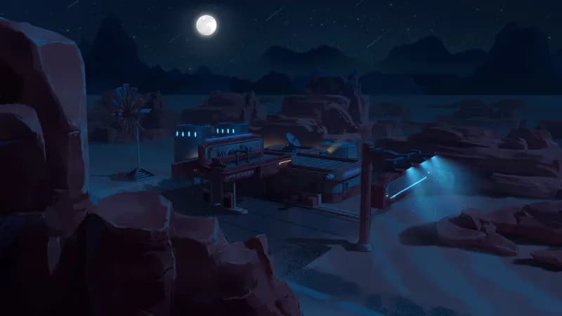 Apocalyptic Fuel Station map, Starry Night variant thumbnail