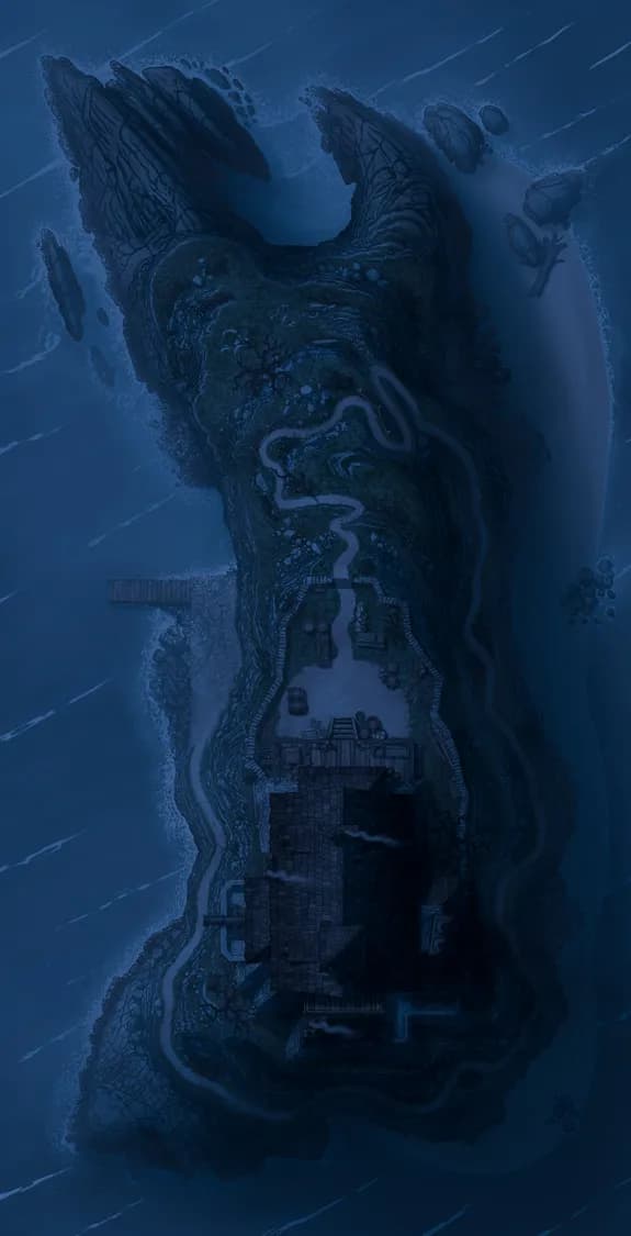 Yllmourne: Hilbre Isle map, Original Night variant thumbnail