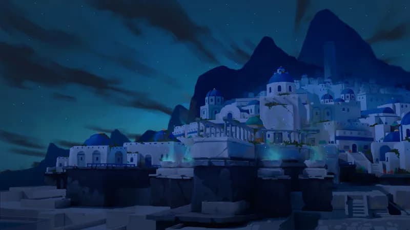 Shimmering Port map, Low Tide Night variant thumbnail