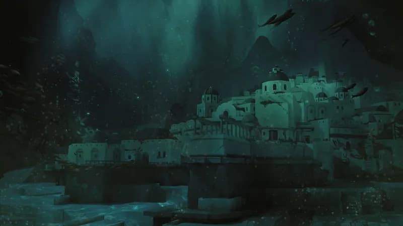 Shimmering Port map, Underwater variant thumbnail