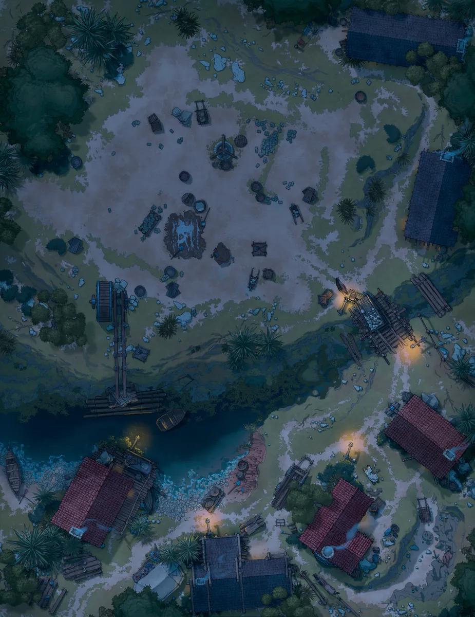 Castle Construction map, Work Begins Night variant thumbnail