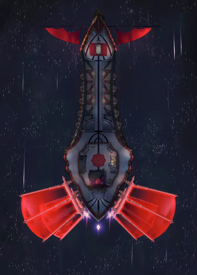 Drow Warship Interior map, Astral Sea Red Middle Deck variant thumbnail