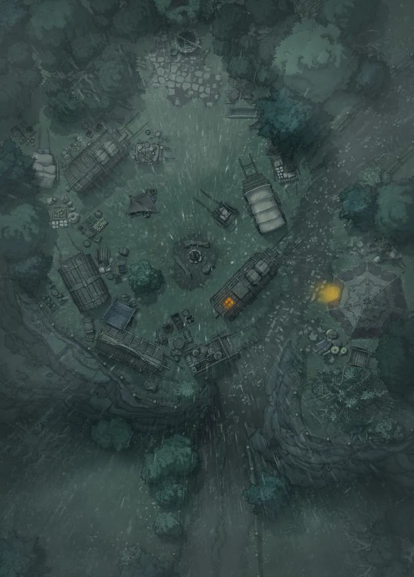 Caravan Camp map, Rain variant thumbnail