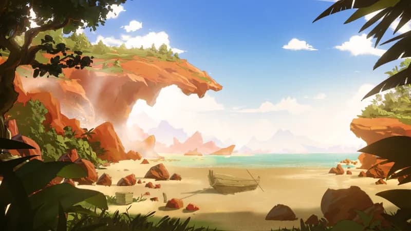Beachside Cliff map, Lowtide variant thumbnail