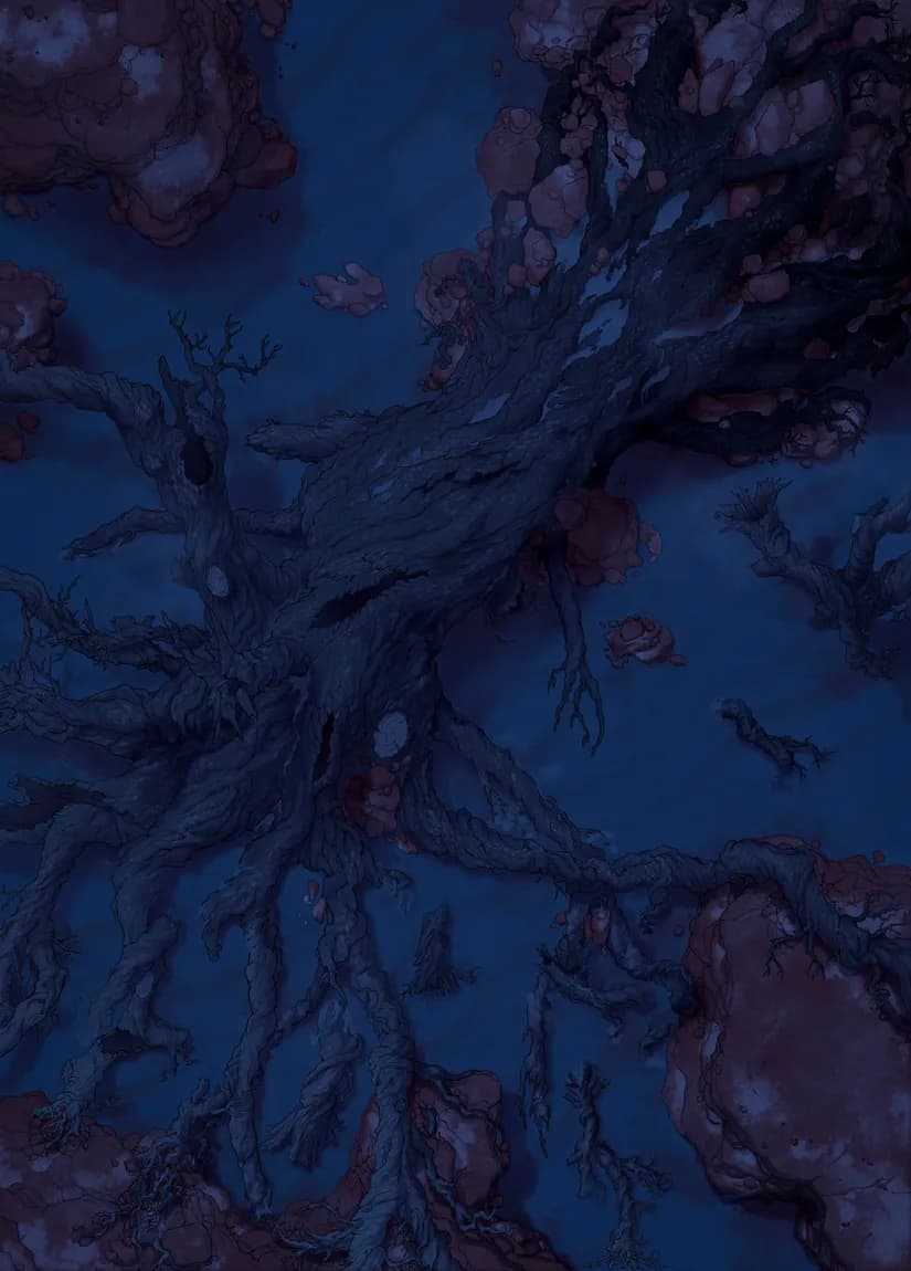 Fallen Ancient Tree map, Empty Night variant thumbnail