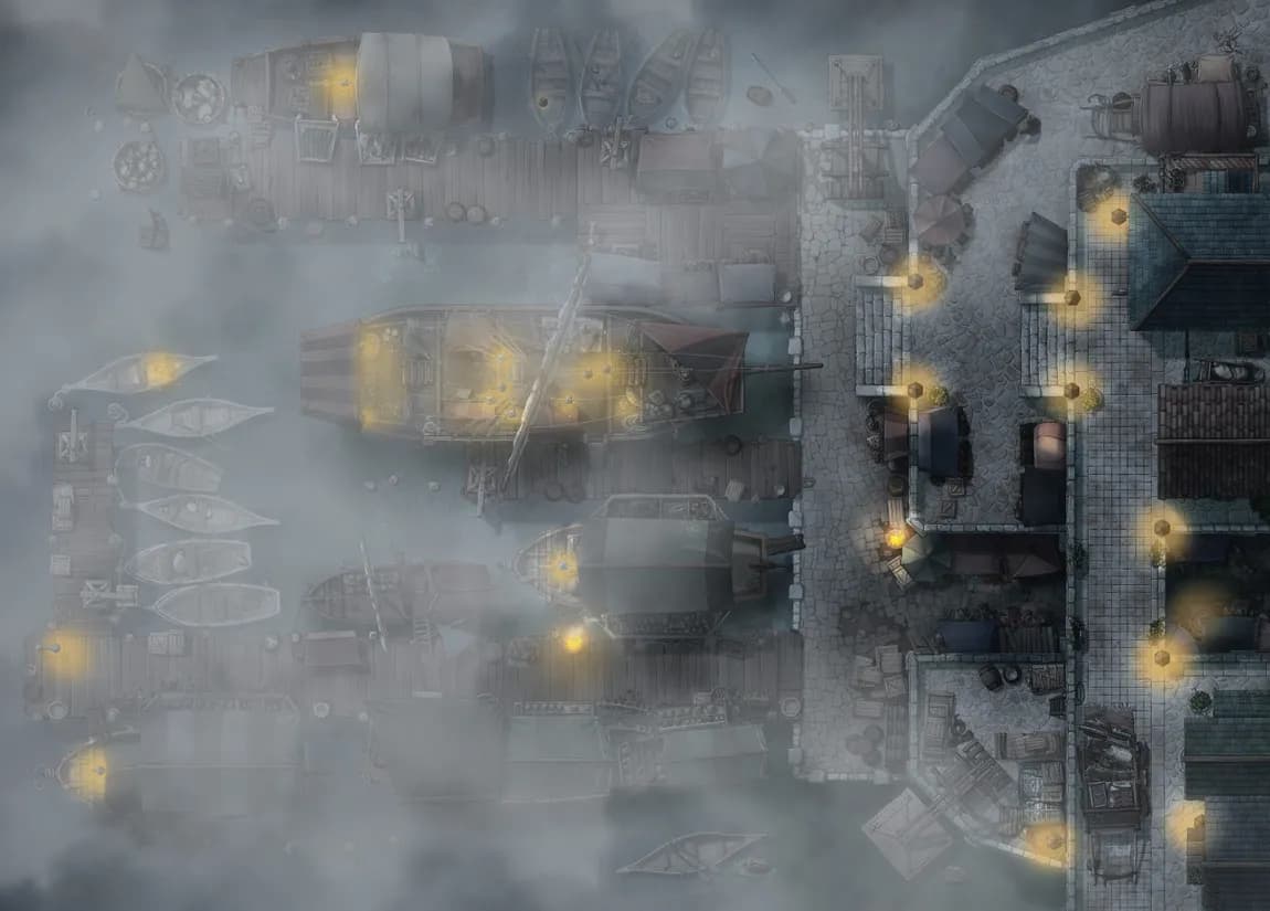 Trading Port map, Fog variant thumbnail