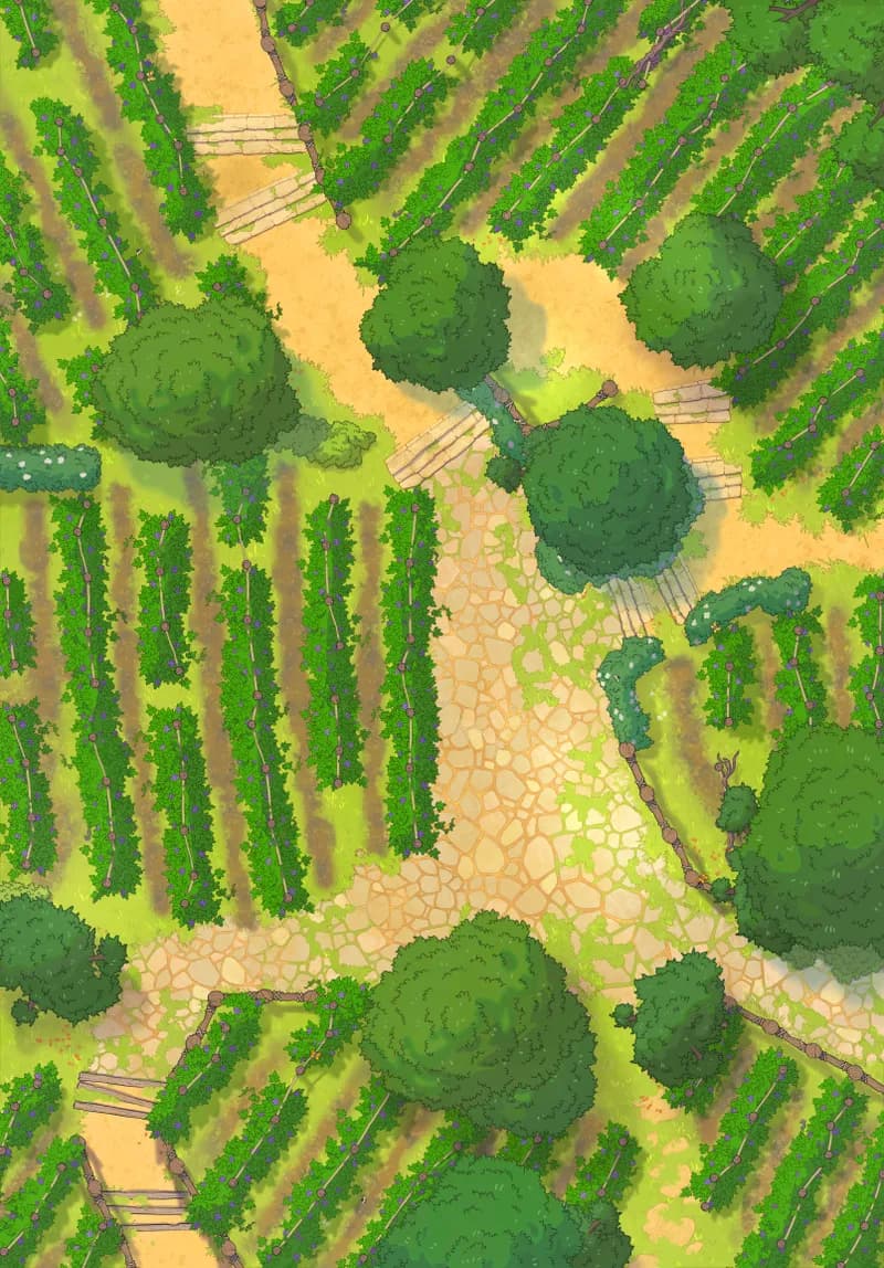 Vivid Vineyard map, Natural Day variant thumbnail