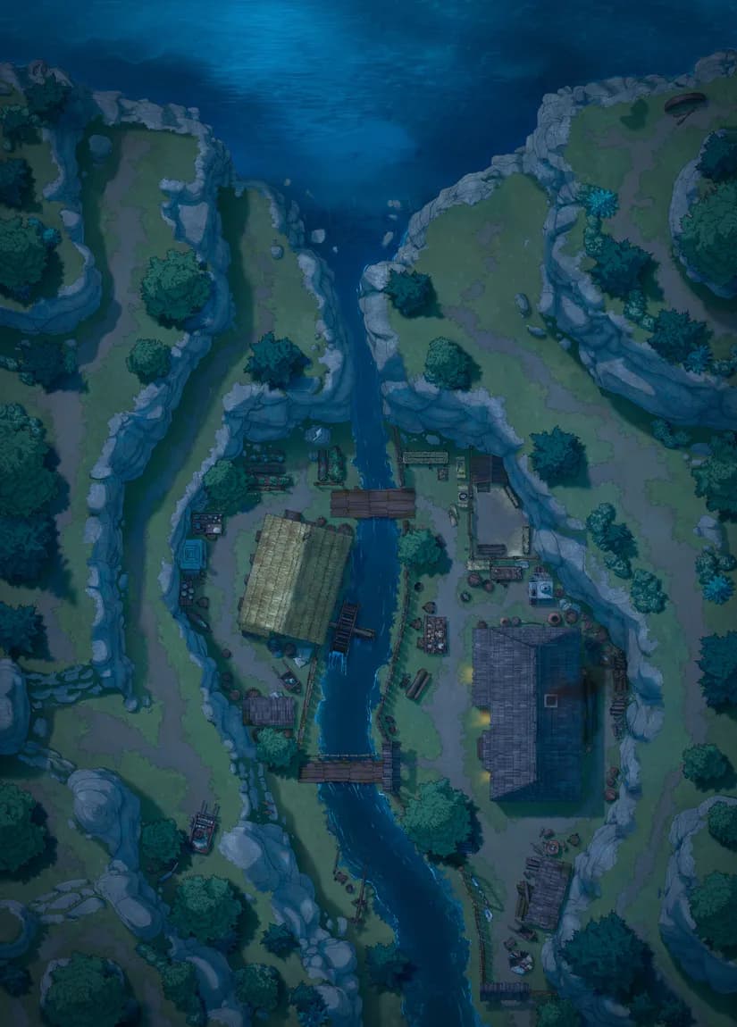 Riverside Mill map, No Dam Night variant thumbnail