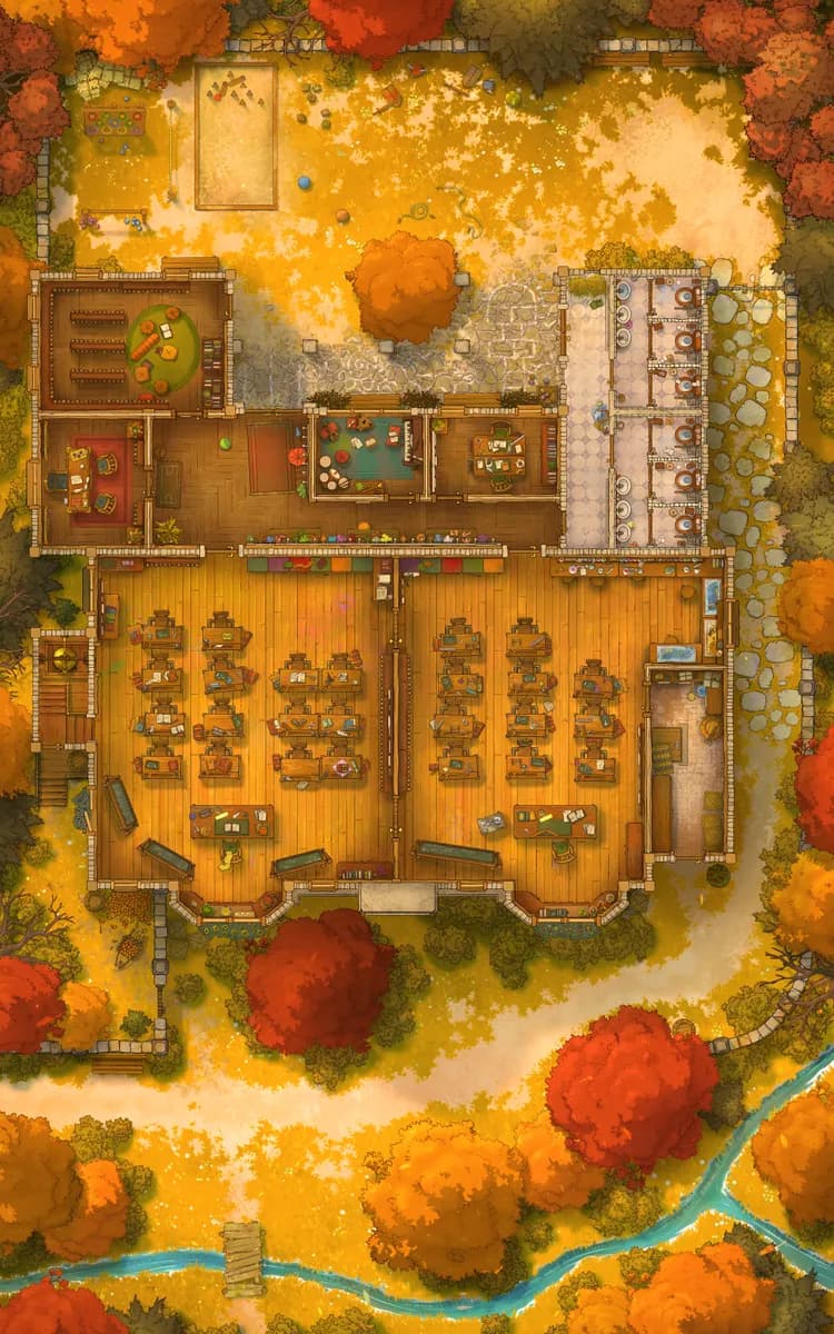 Quaint Village School map, Autumn variant thumbnail