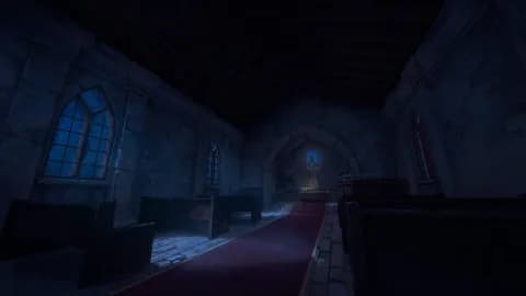 Peaceful Village Church map, Interior Original Night variant