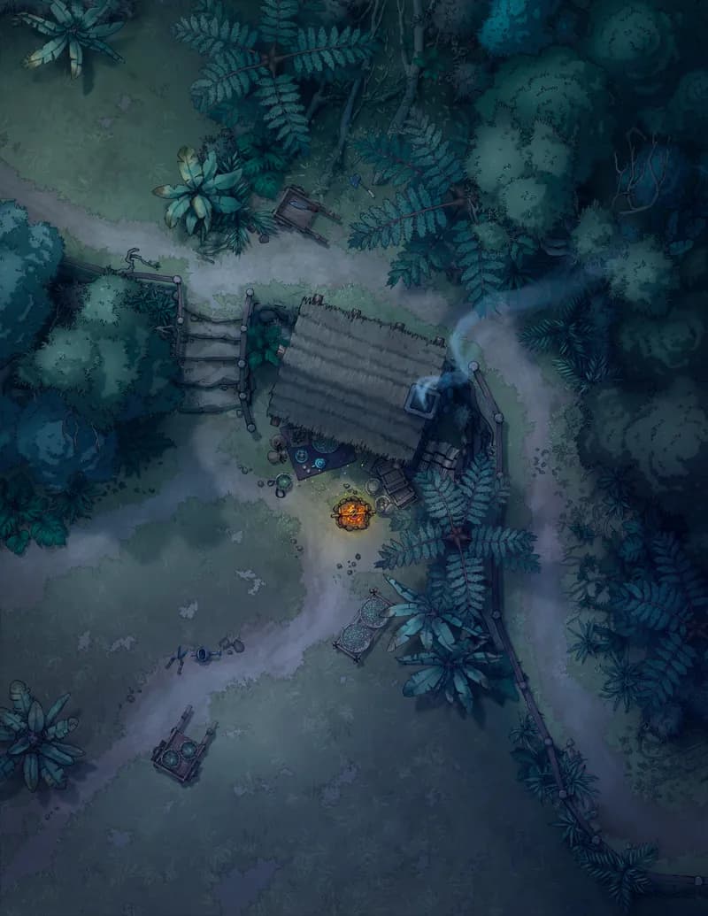 Secluded Tea Valley map, No Teafields Night variant thumbnail