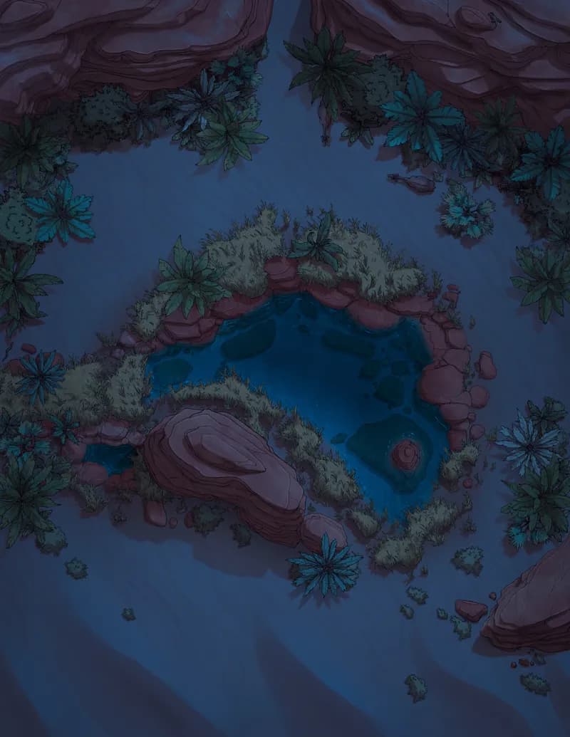Verdant Oasis map, Natural Night variant thumbnail