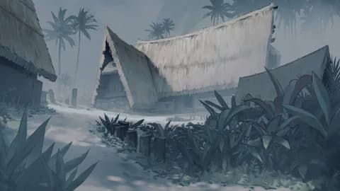 Tropical Island Village map, Fog variant