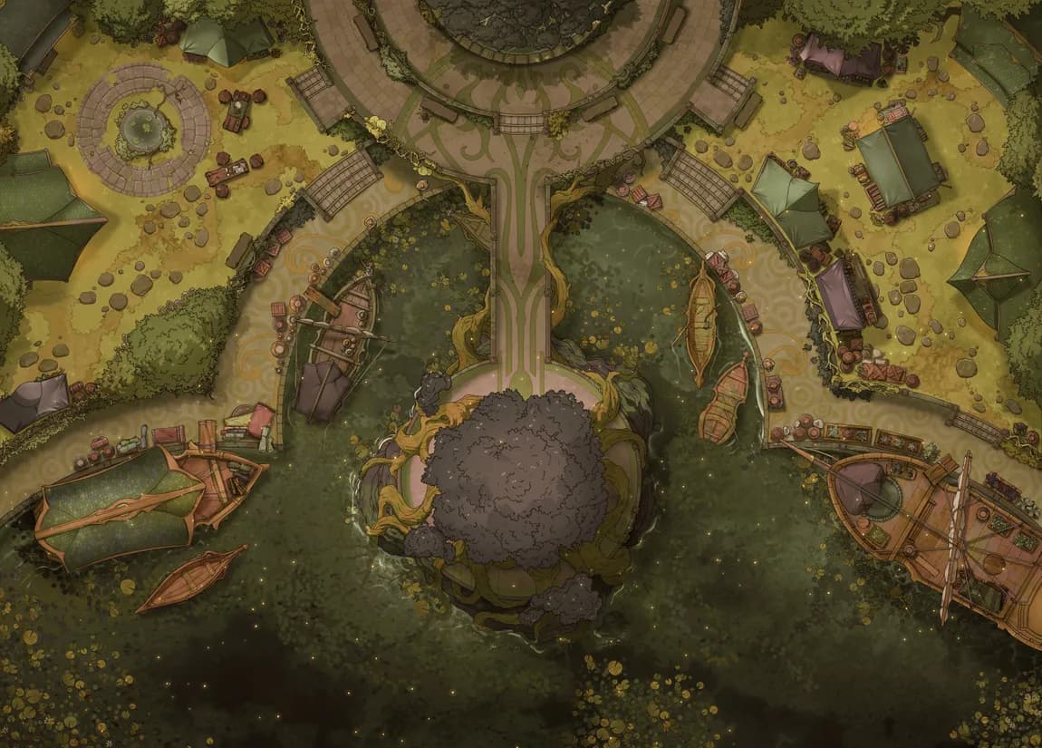 Elven Harbour map, Swamp variant thumbnail