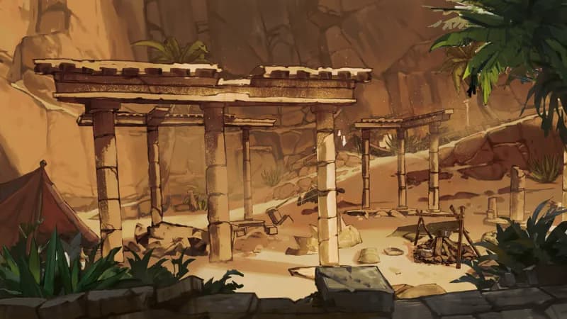 Desert Trading Camp map, Ruins variant thumbnail