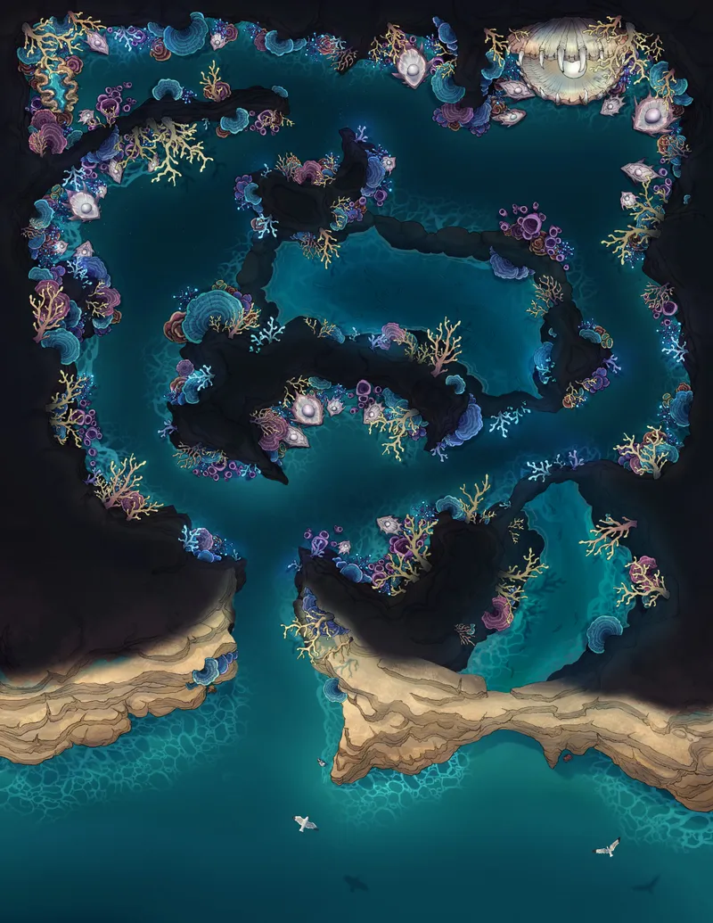 Coastal Caverns map, High Tide variant thumbnail