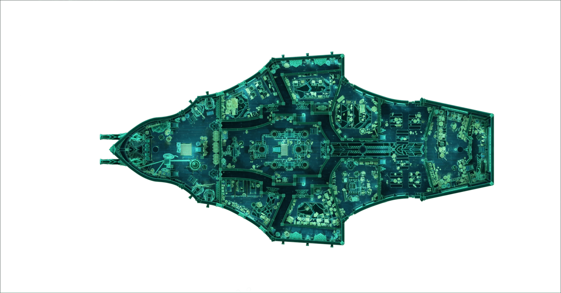 Dragon Ship Interior map, Lower Deck Haunted variant thumbnail
