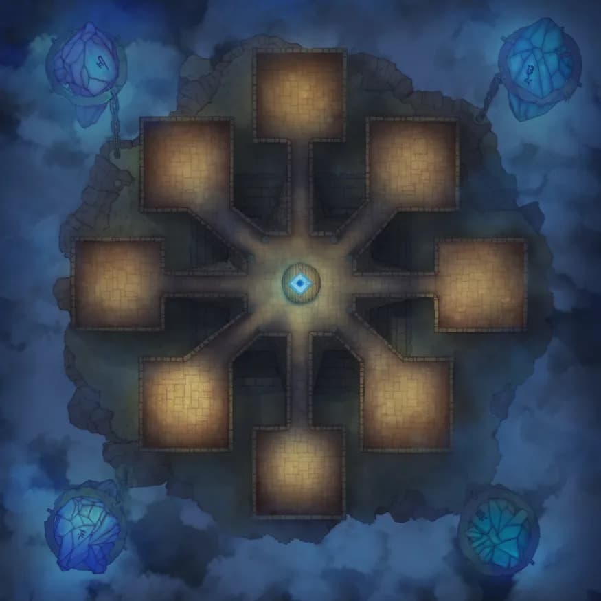 Ancient Wizard Lair map, Plain Night variant thumbnail