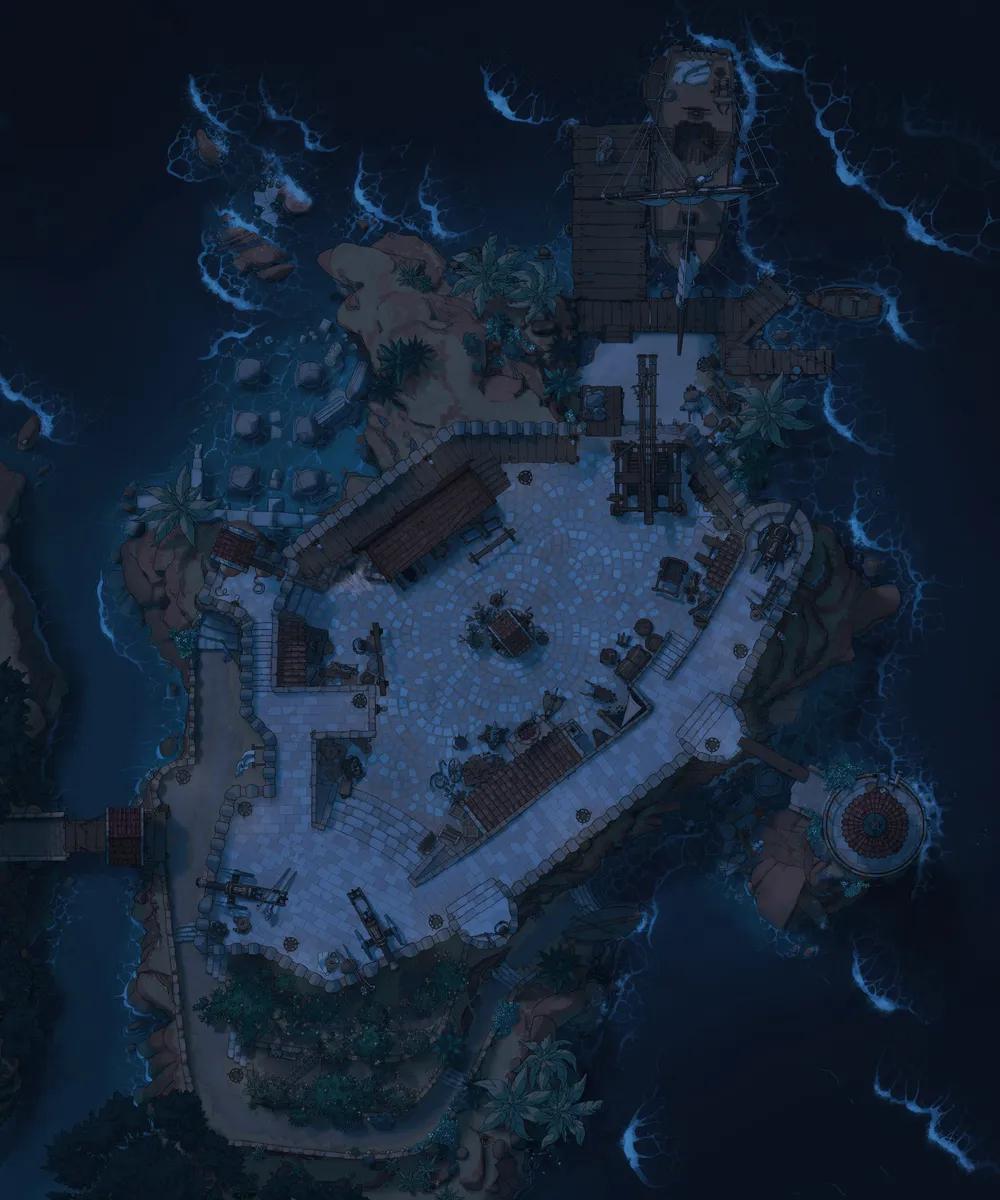 Templar Sea Fort map, Dark variant thumbnail