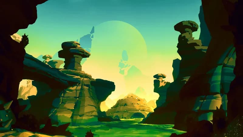Alien Canyon Burrows map, Toxic variant thumbnail