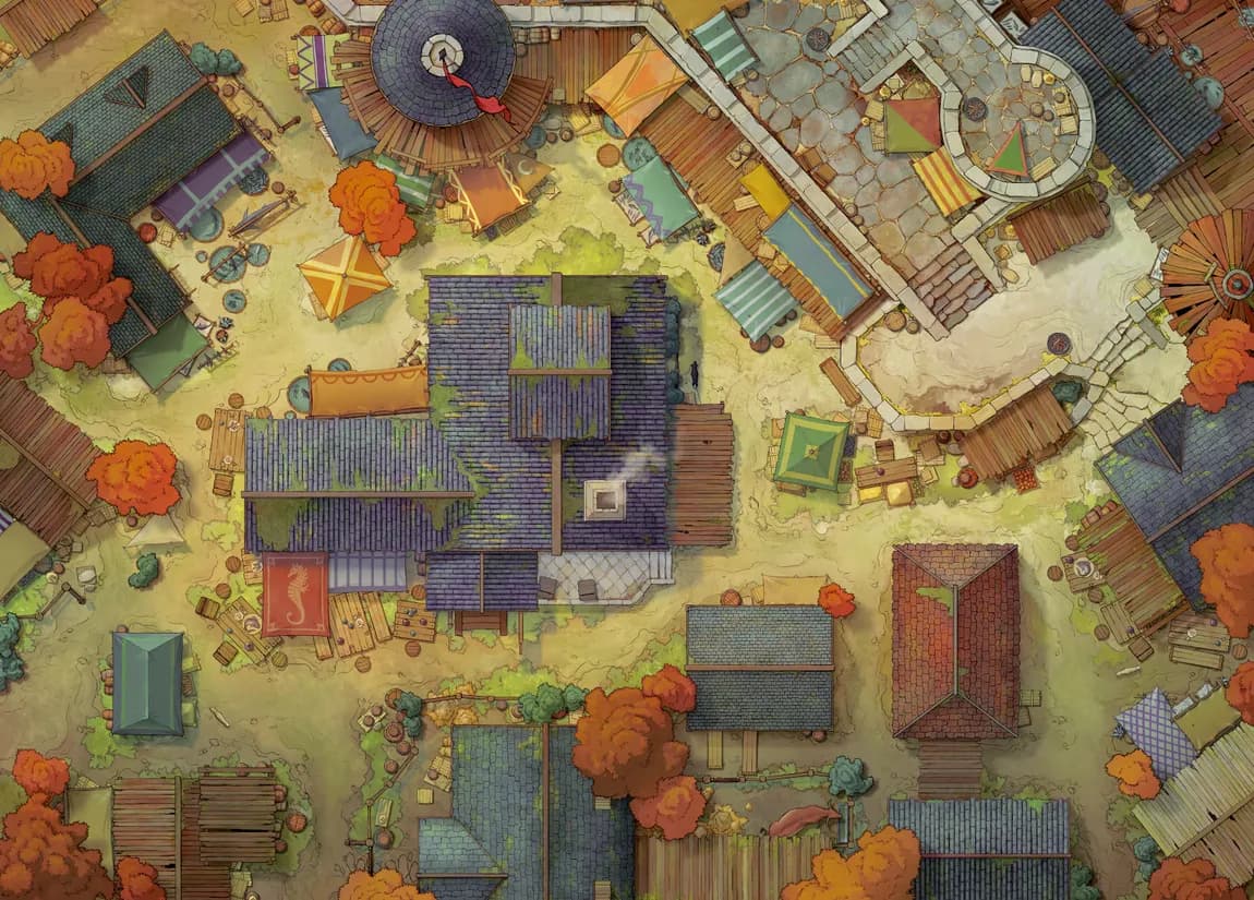 Market Streets map, Autumn variant thumbnail