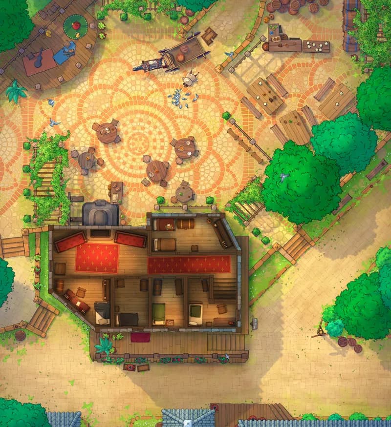 Beer Garden Tavern map, Interior Floor 02 Day variant thumbnail
