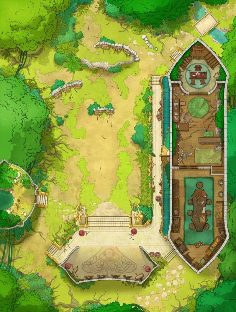 Elven Archery School map, Interior Floor 02 Day variant thumbnail