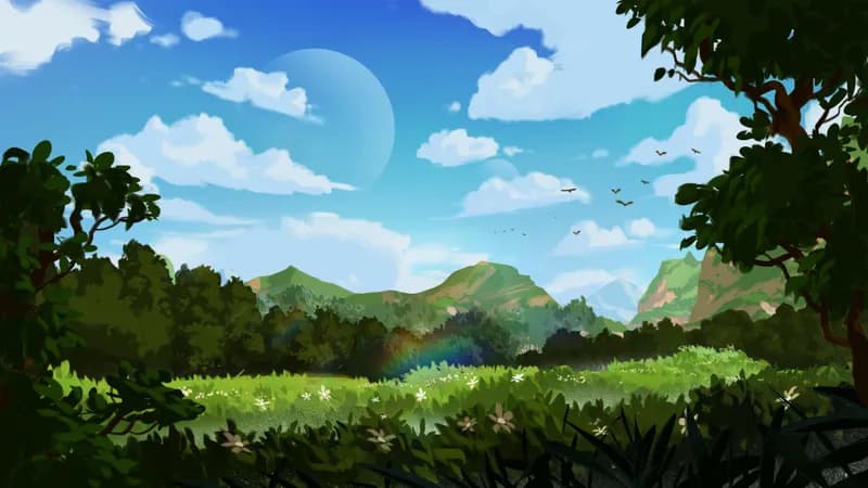 Solarpunk Tea Farm map, Natural Day variant thumbnail