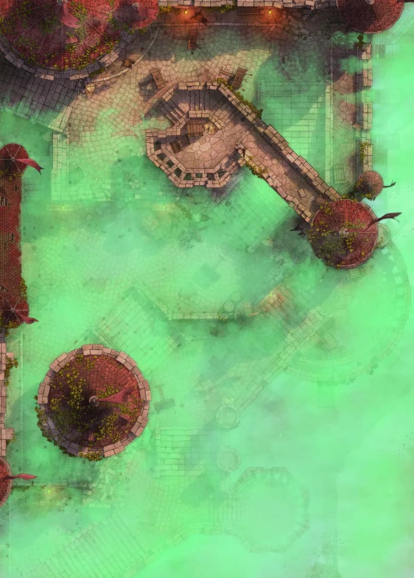 Castle Battlements map, Poison Gas Stage 05 variant thumbnail