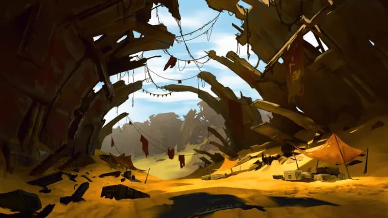 Starship Graveyard map, Bluesky variant thumbnail