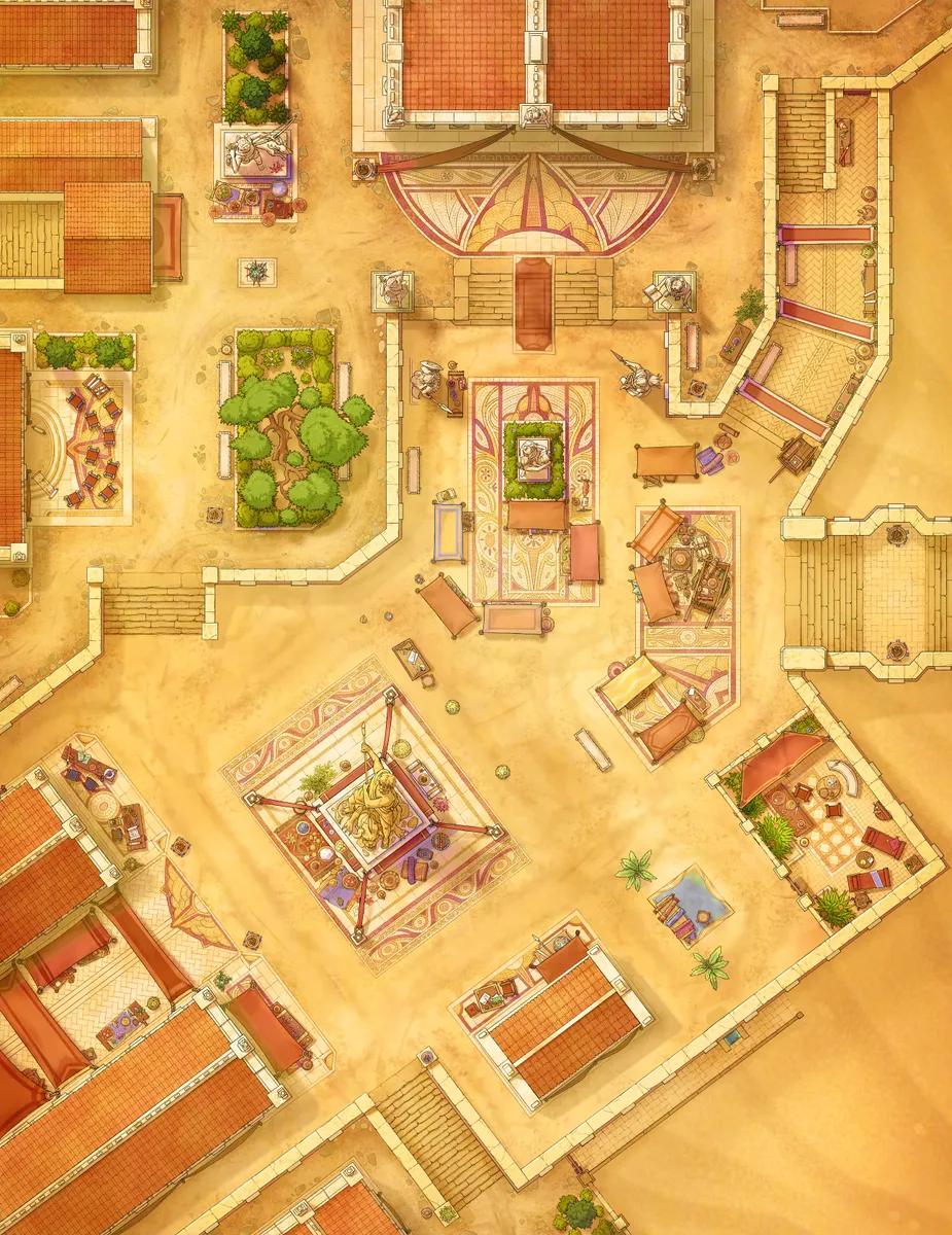Ancient City Plaza map, Desert variant thumbnail