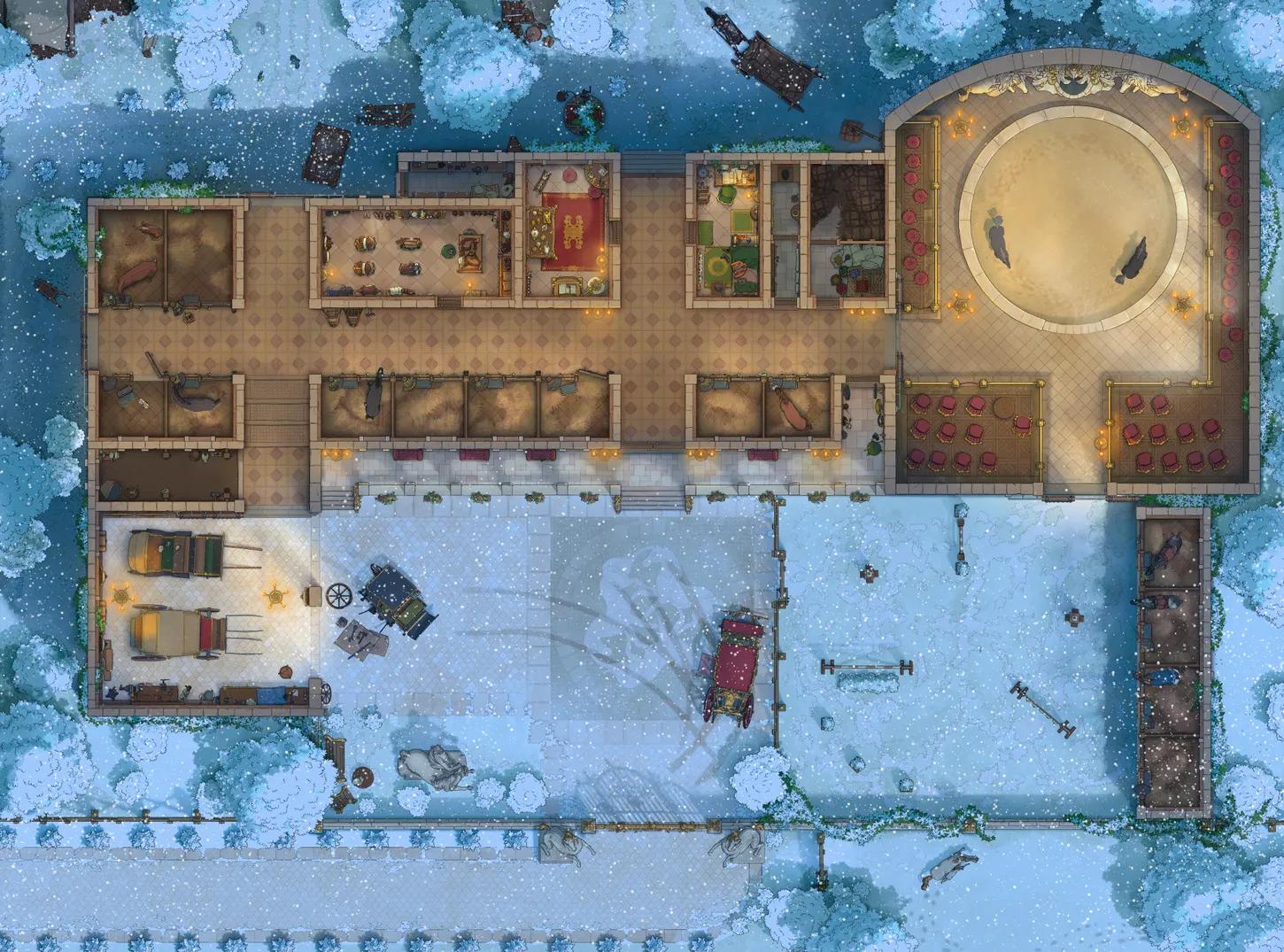 Royal Stables map, Winter variant