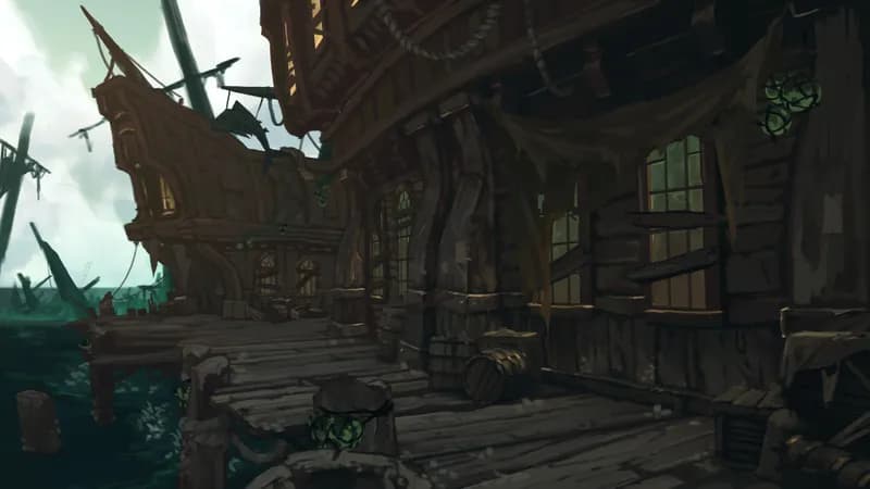 Haunted Dockside Tavern map, Cloudy variant thumbnail