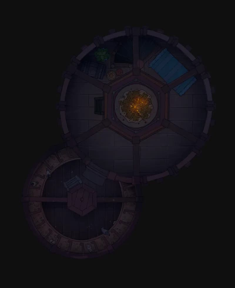Gryphon Roost Inn map, Floor 2 Dark variant thumbnail