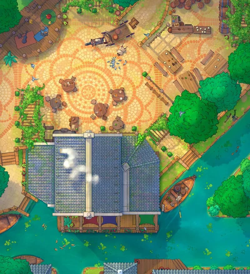 Beer Garden Tavern map, River Day variant thumbnail