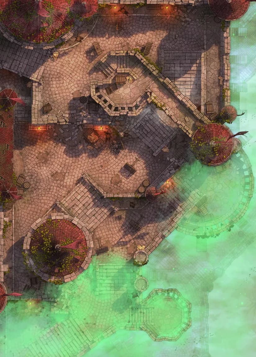 Castle Battlements map, Poison Gas Stage 02 variant thumbnail