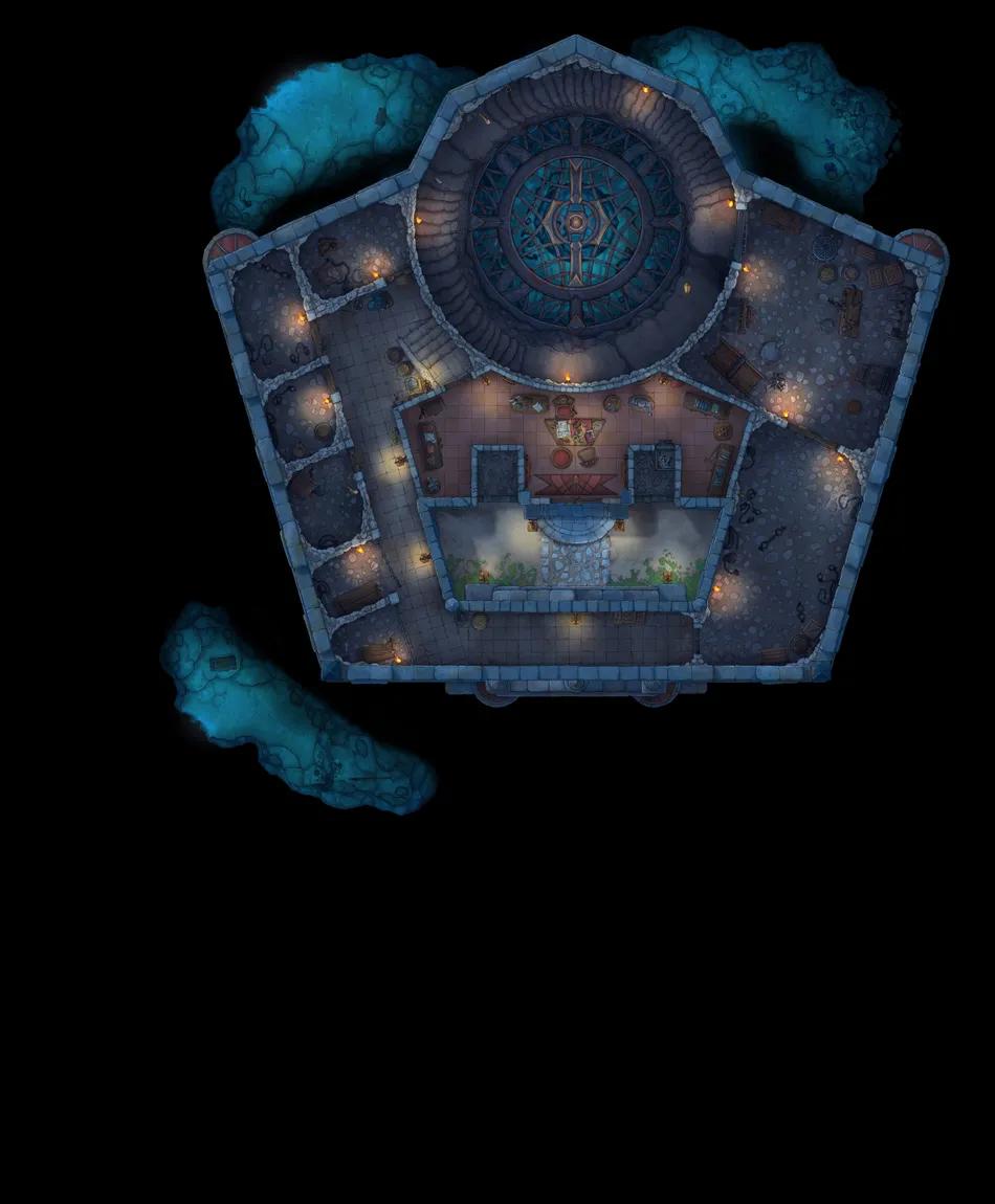 Fortress Prison map, Interior Night Black BG variant thumbnail