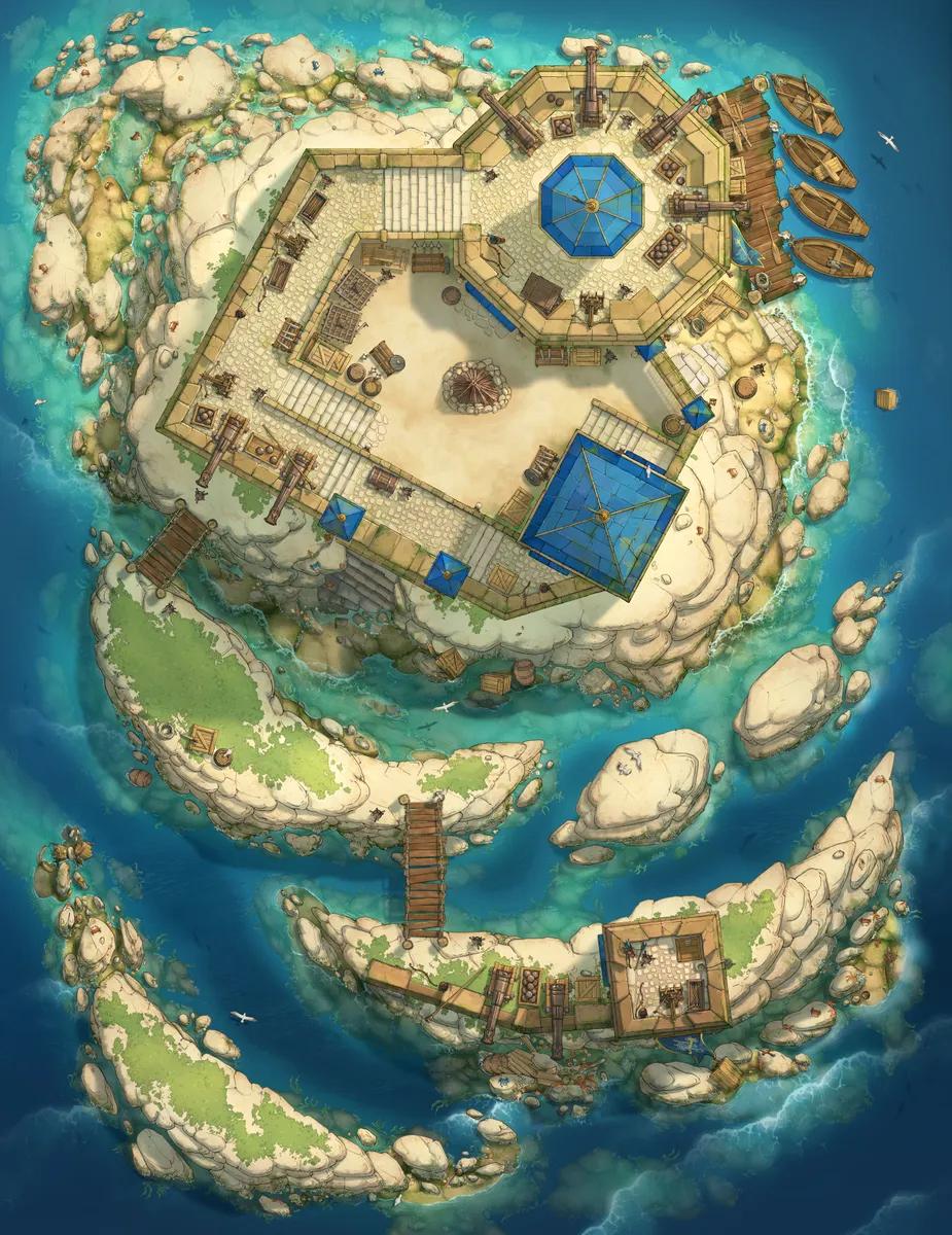 Tidal Isle Fort map, No Ship Day variant thumbnail