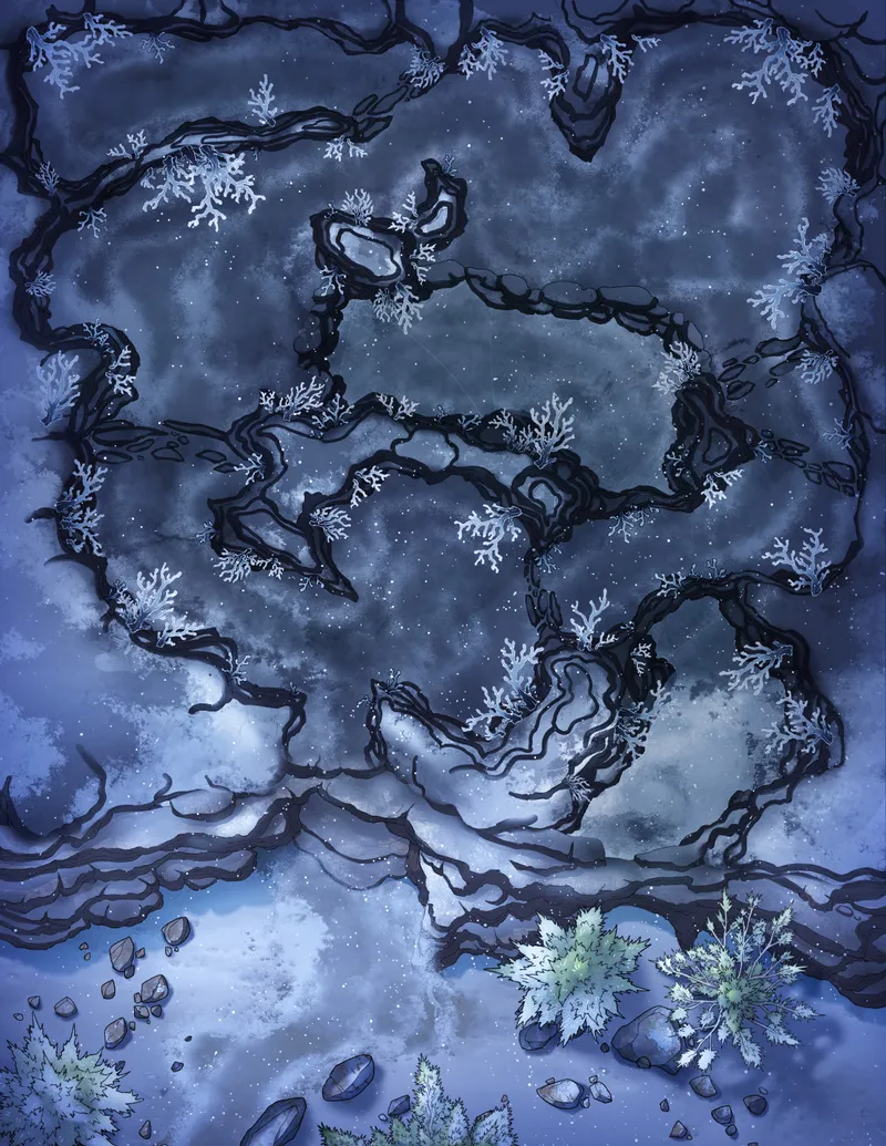 Coastal Caverns map, Winter variant thumbnail