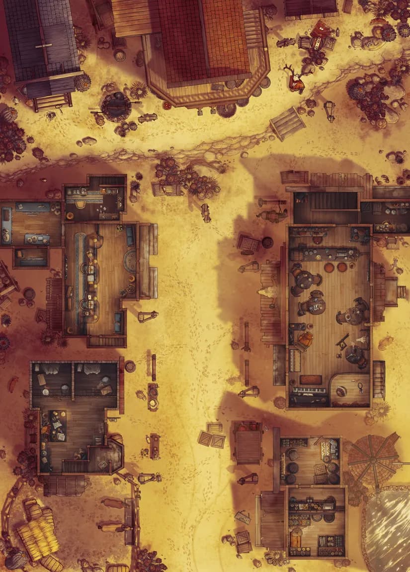 Wild West Town map, Sunset Interior variant thumbnail