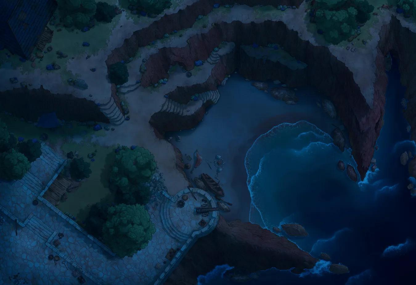 Secret Cove map, Dark variant thumbnail
